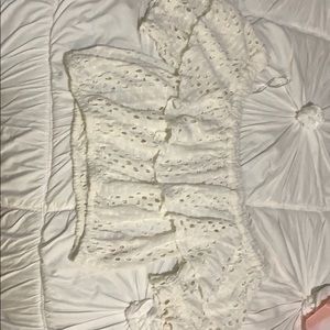 Free People Off the Shoulder Lace Top